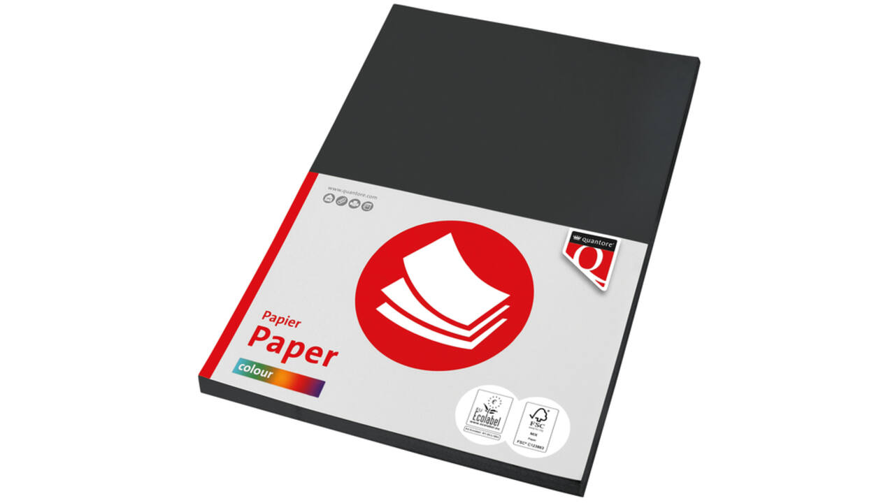Kopieerpapier Quantore Colour A4 160gr zwart 50 vel