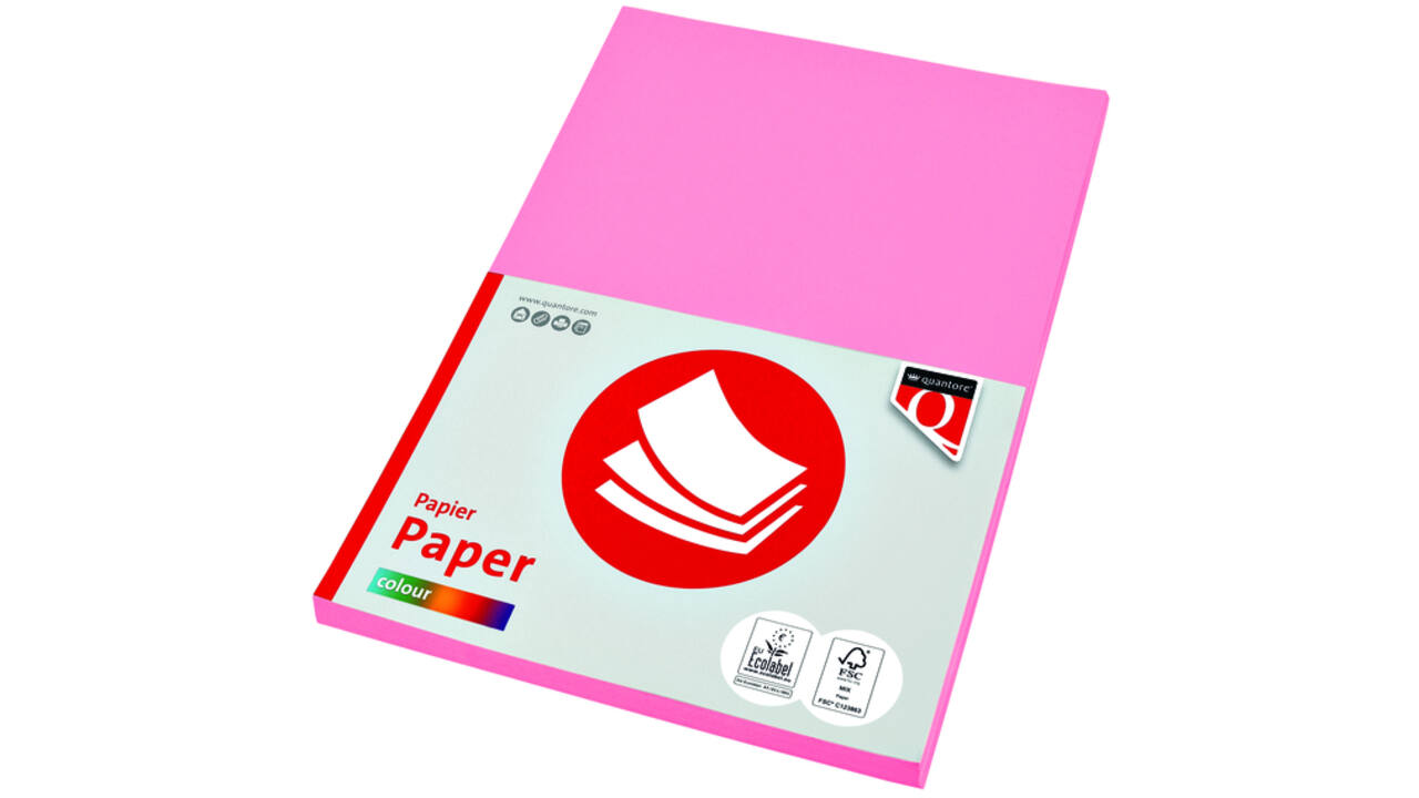 Kopieerpapier Quantore Colour A4 160gr roze 50 vel