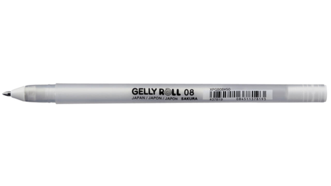 Gelschrijver Sakura Gelly Roll 08 medium 0.4mm wit