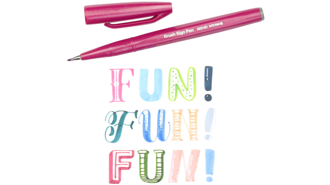Brushpen Pentel Sign SES15C pastel assorti doos à 12 stuks