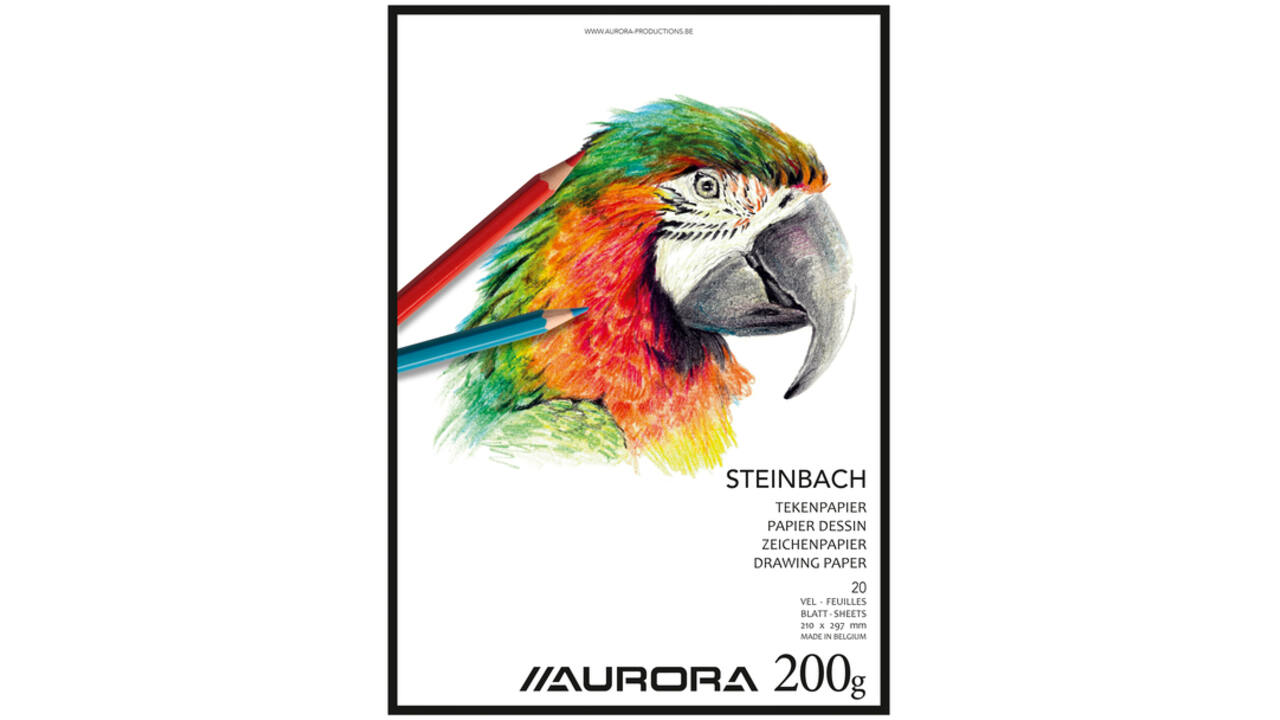 Tekenblok Aurora A4 20 vel 200 gram Steinbach papier