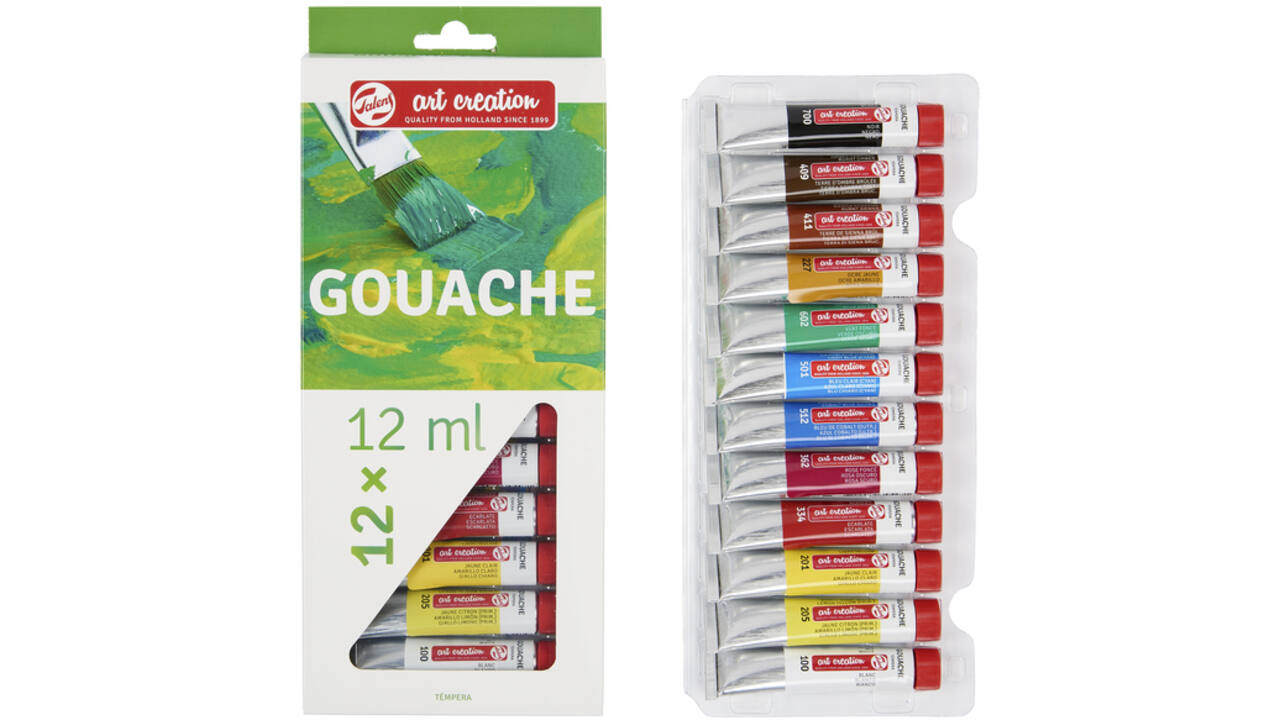 Talens Art Creation gouache set 12 tubes 12 ml