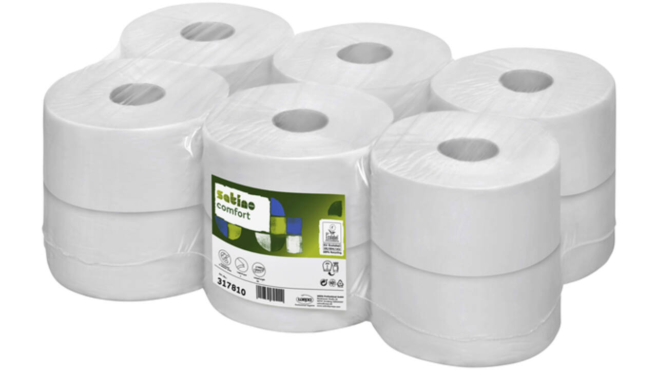 Toiletpapier Satino Comfort JT1 2-laags 180m wit 317810