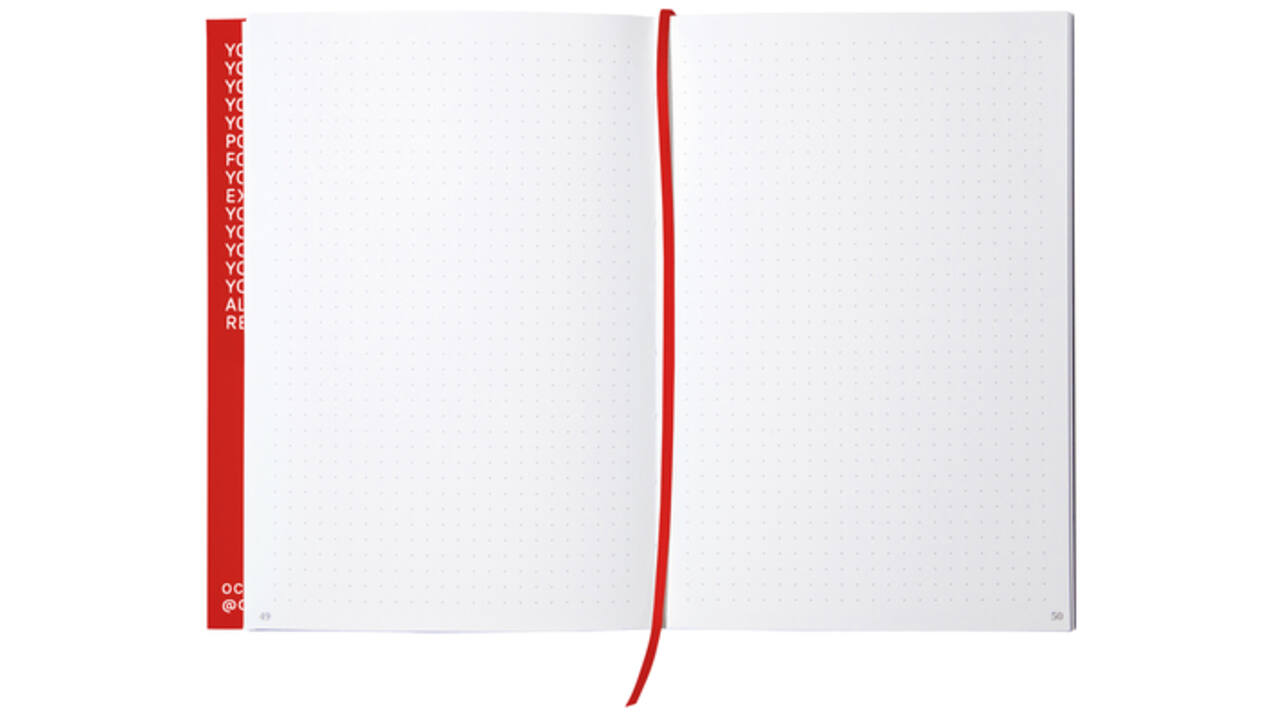 Notitieboek Octàgon DUNNO A5 135x200mm dots rood