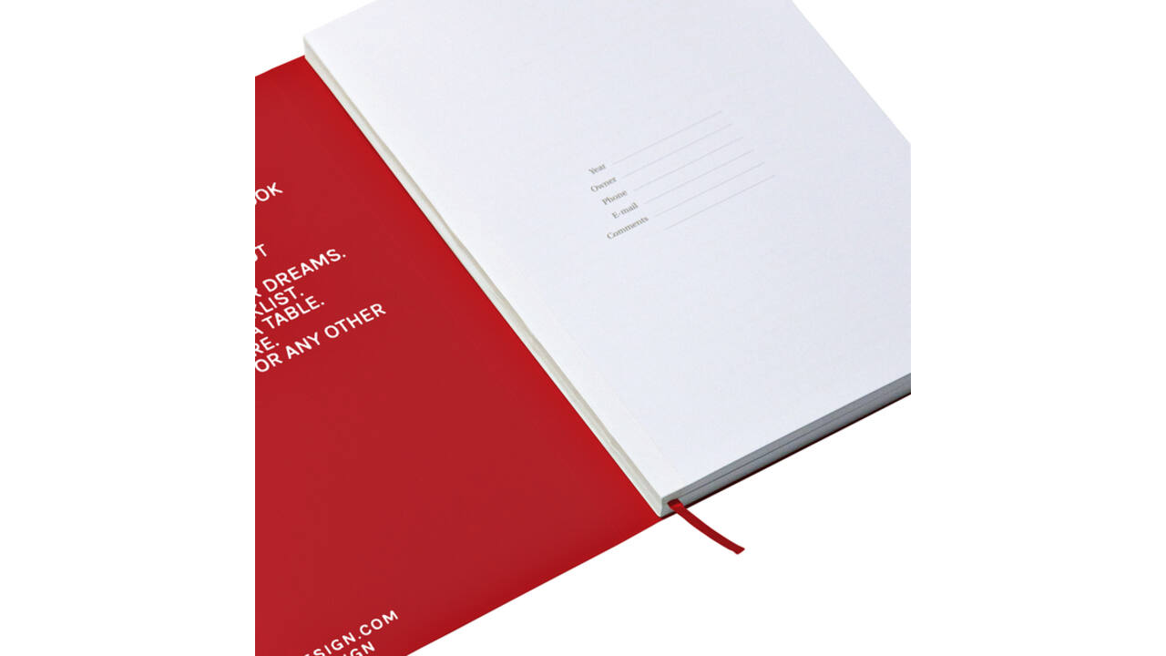 Notitieboek Octàgon DUNNO A5 135x200mm dots rood