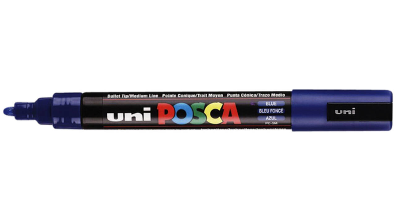 Verfstift Posca PC5M medium donkerblauw