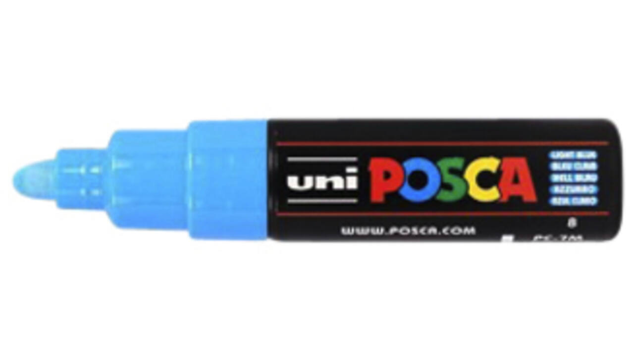 Verfstift Posca PC7M breed lichtblauw