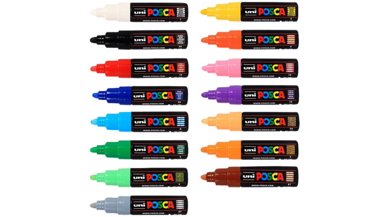 Verfstift Posca PC7M breed rood