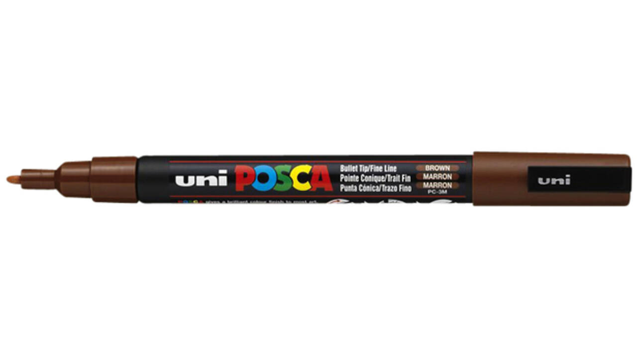 Verfstift Posca PC3M fijn bruin
