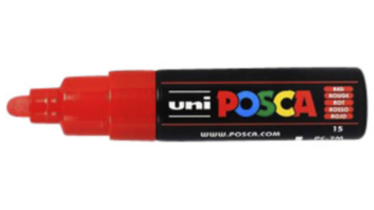 Verfstift Posca PC7M breed rood