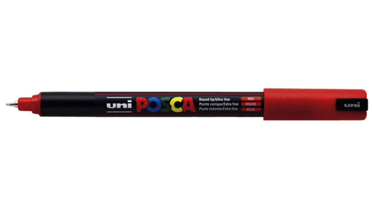 Verfstift Posca PC1MR extra fijn rood