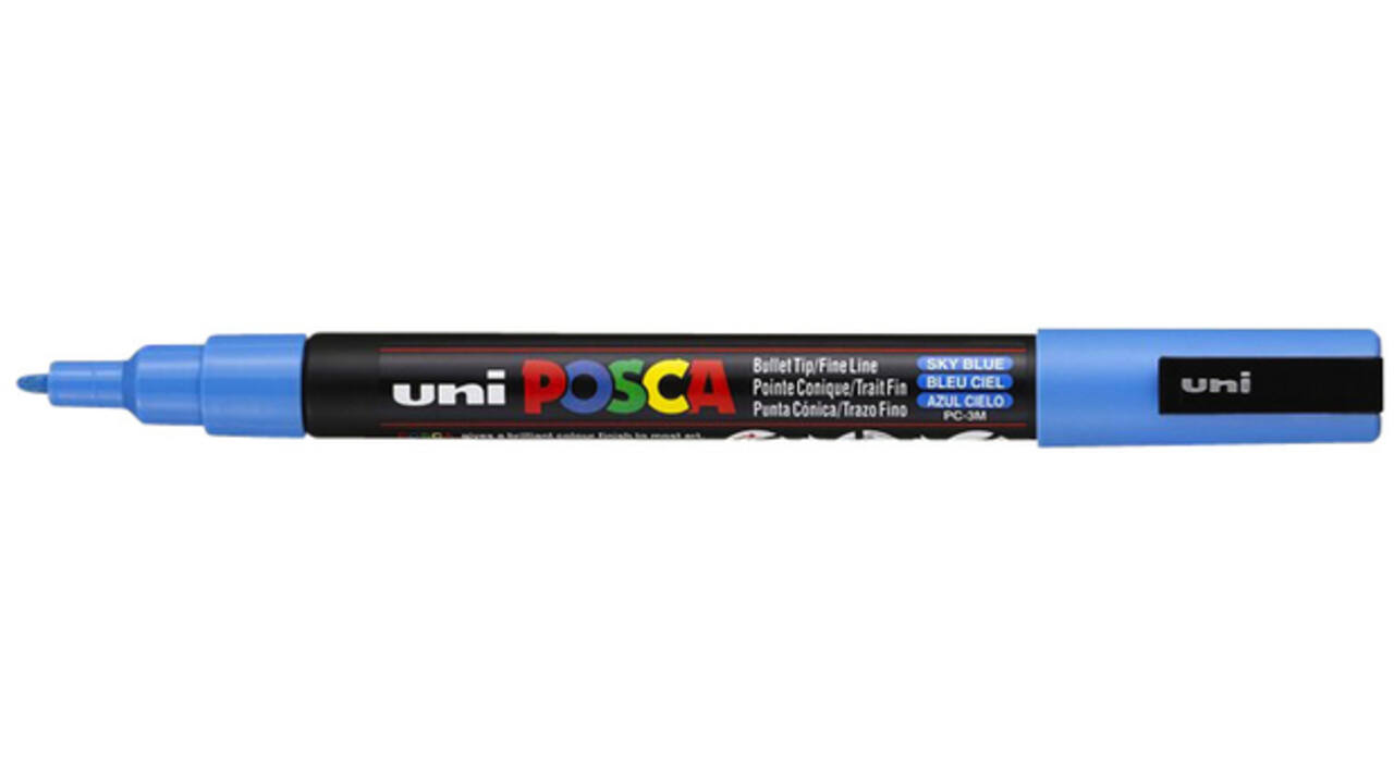 Verfstift Posca PC3M fijn hemelsblauw