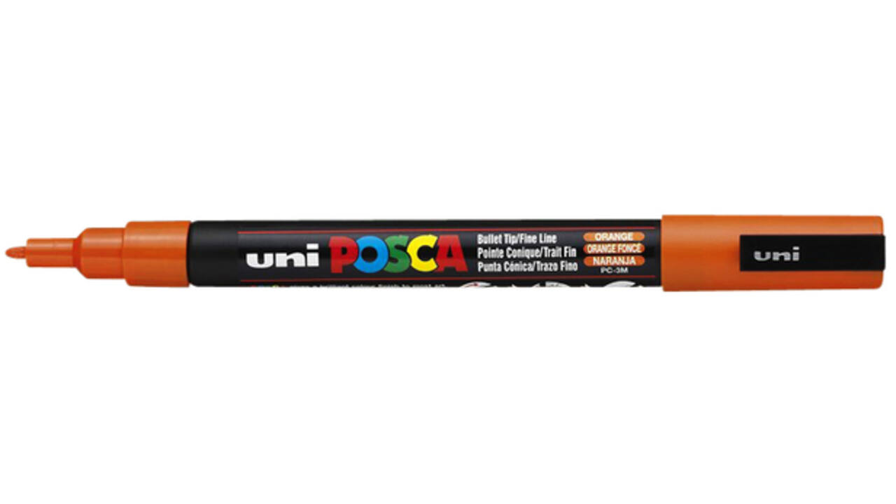 Verfstift Posca PC3M fijn donkeroranje