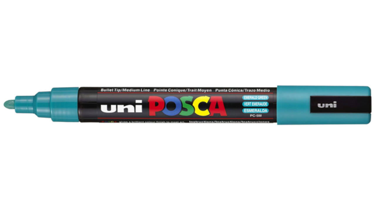Verfstift Posca PC5M medium smaragdgroen