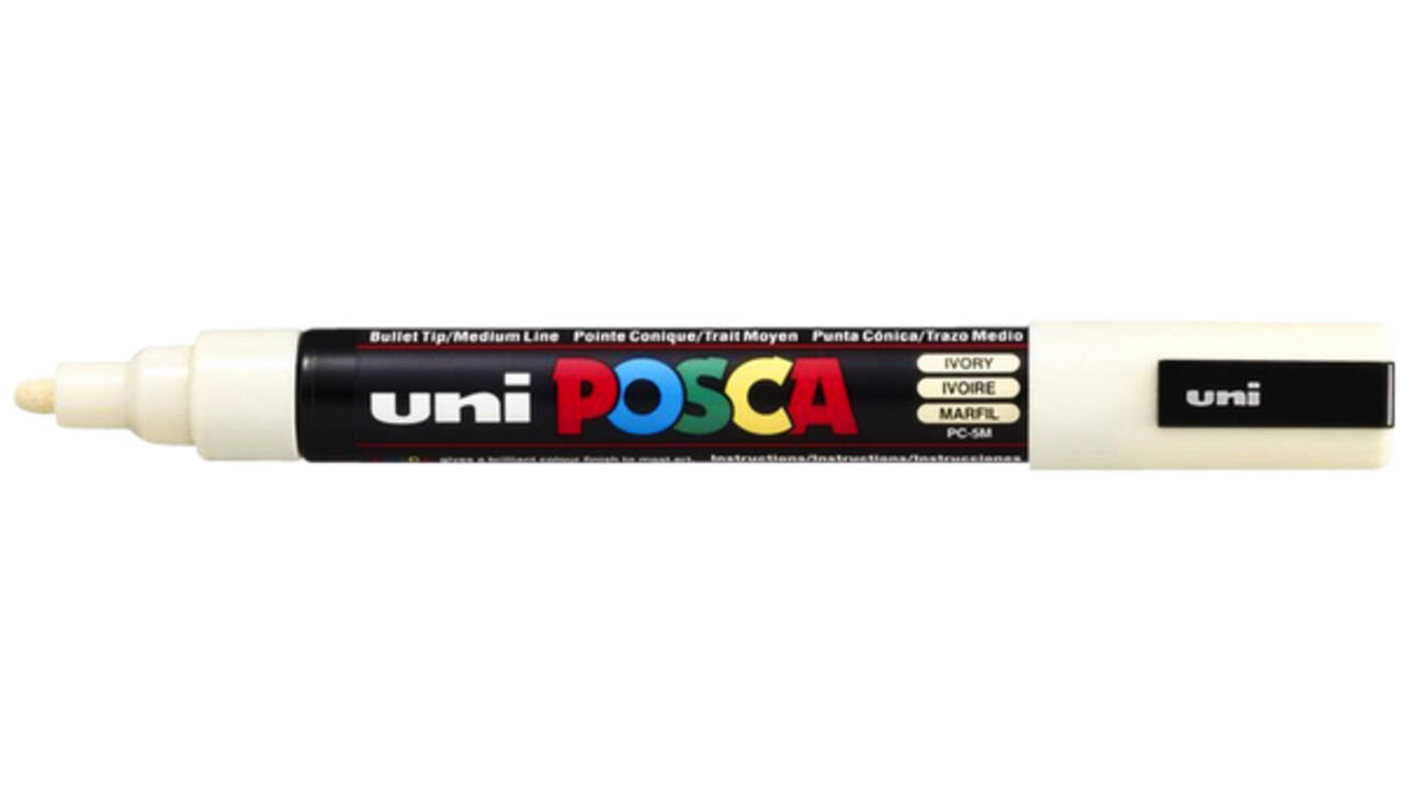 Verfstift Posca PC5M medium ivoor