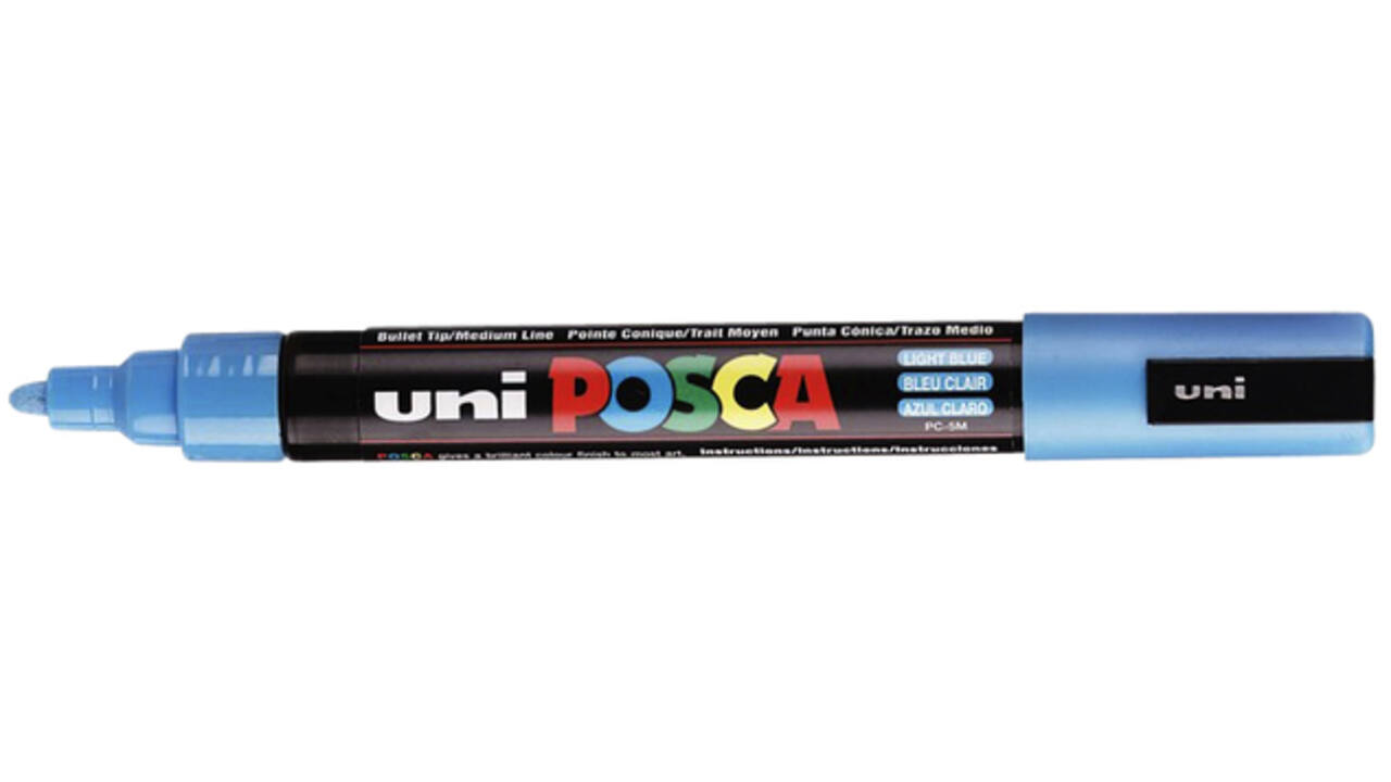 Verfstift Posca PC5M medium lichtblauw