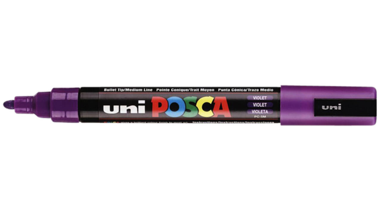 Verfstift Posca PC5M medium paars