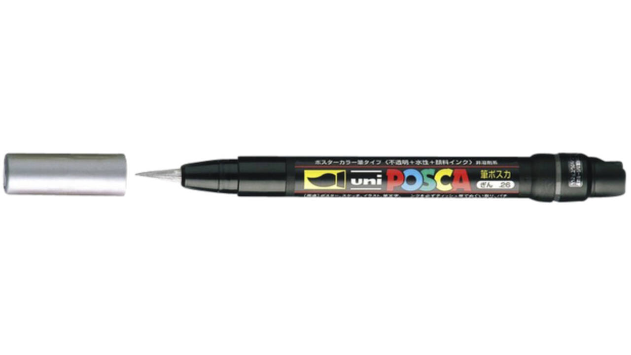 Brushverfstift Posca PCF350 1-10mm zilver