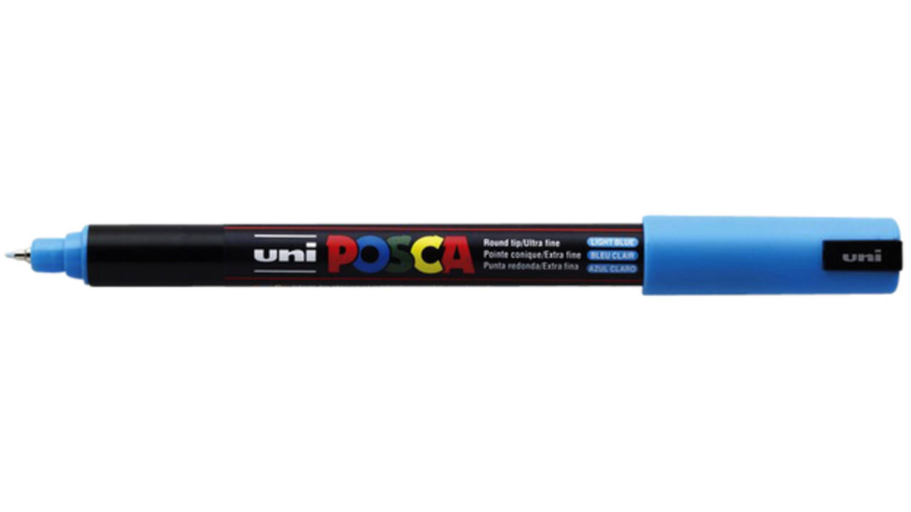 Verfstift Posca PC1MR extra fijn lichtblauw