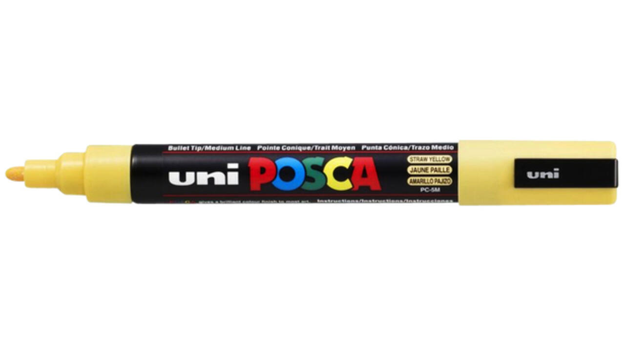 Verfstift Posca PC5M medium strogeel