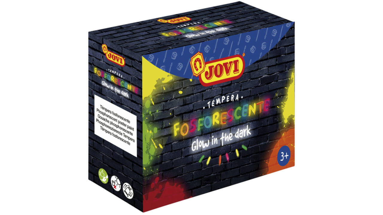 Plakkaatverf Jovi glow in the dark 35ml assorti set à 4 stuks