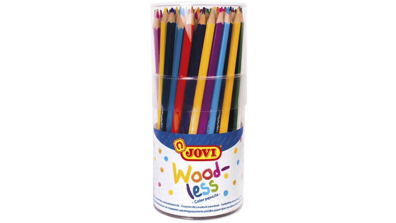 Kleurpotloden Jovi houtvrij assorti pot à 84 stuks