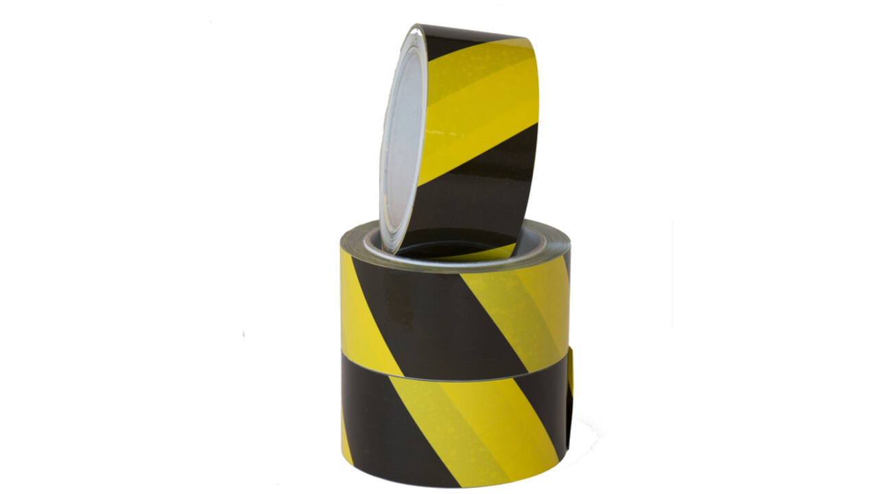 Vloermarkeringstape IEZZY 50mmx33m zwart/geel