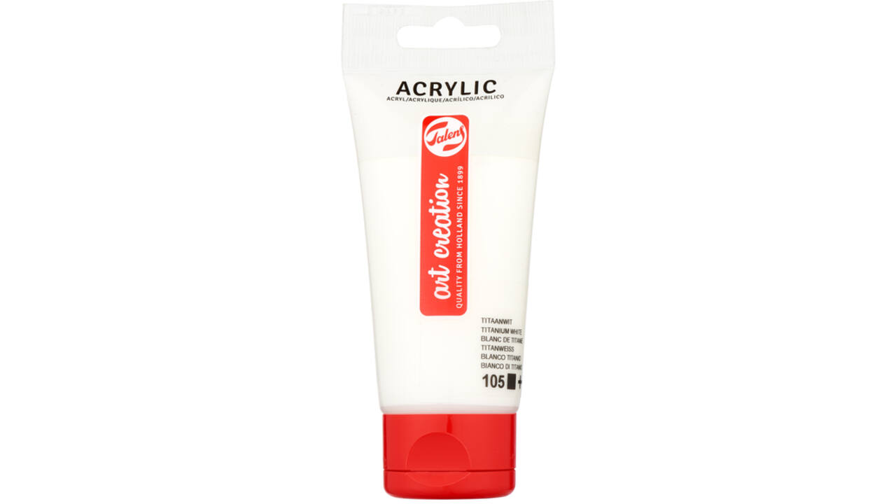 Acrylverf Talens Art Creation 105 titaanwit tube à 75ml