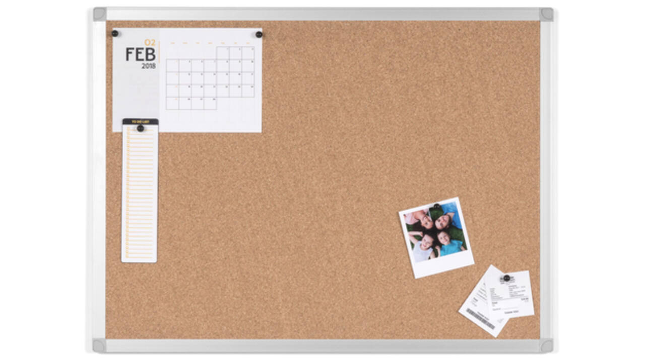 Prikbord Quantore 60x45cm kurk