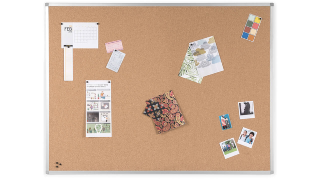 Prikbord Quantore 120x90cm kurk