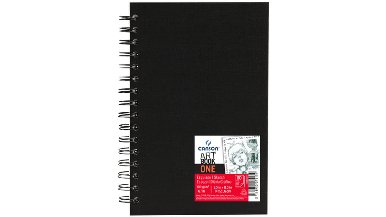Tekenboek Canson One 14x21.6cm 80v 100gr spiraal