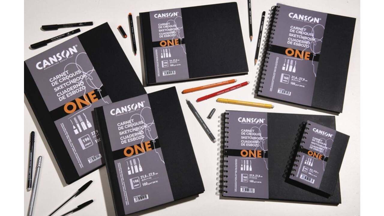 Tekenboek Canson One 21.6xx27.9cm 80v 100gr spiraal