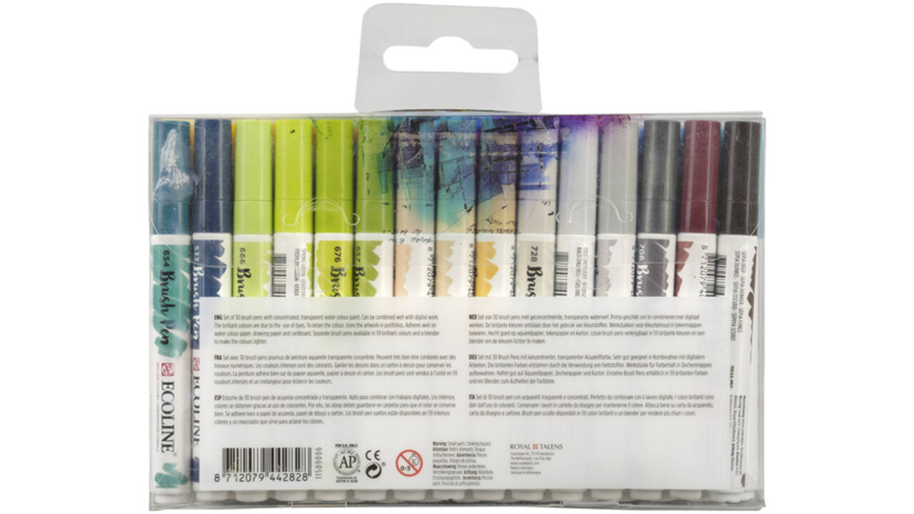 Brushpen Talens Ecoline Additional set à 30 stuks