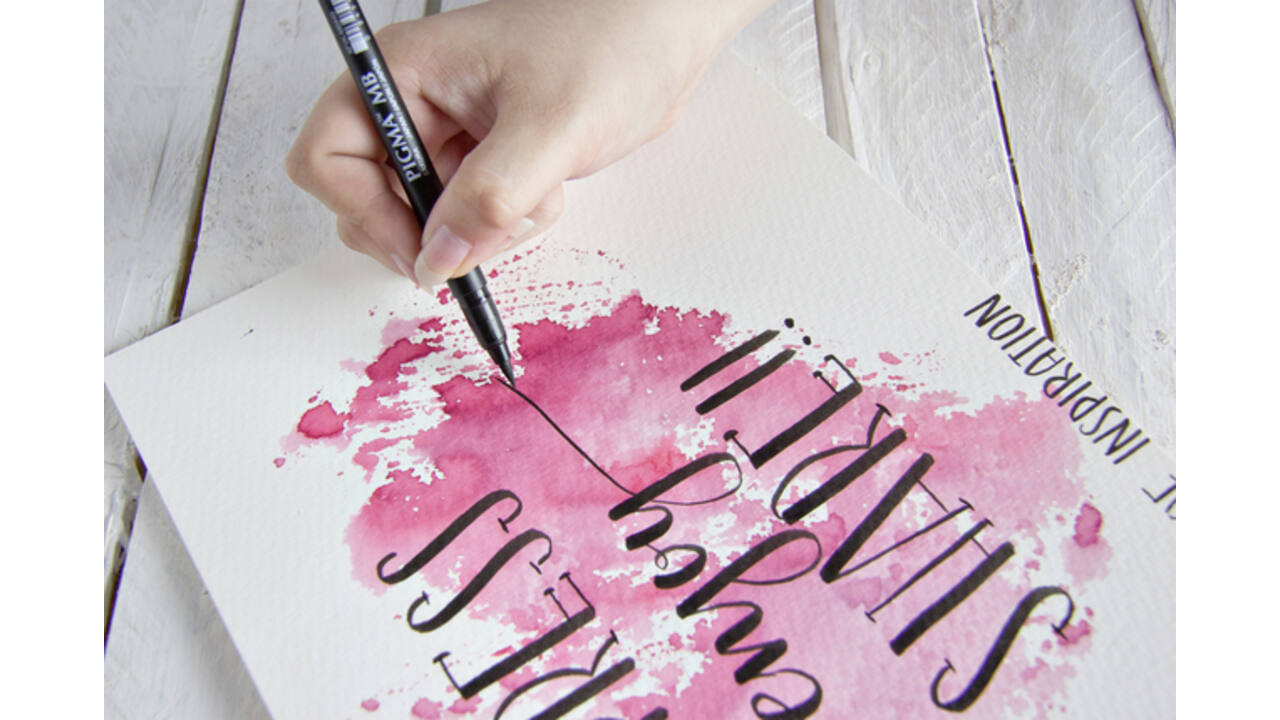 Brushpen Sakura Pigma medium zwart