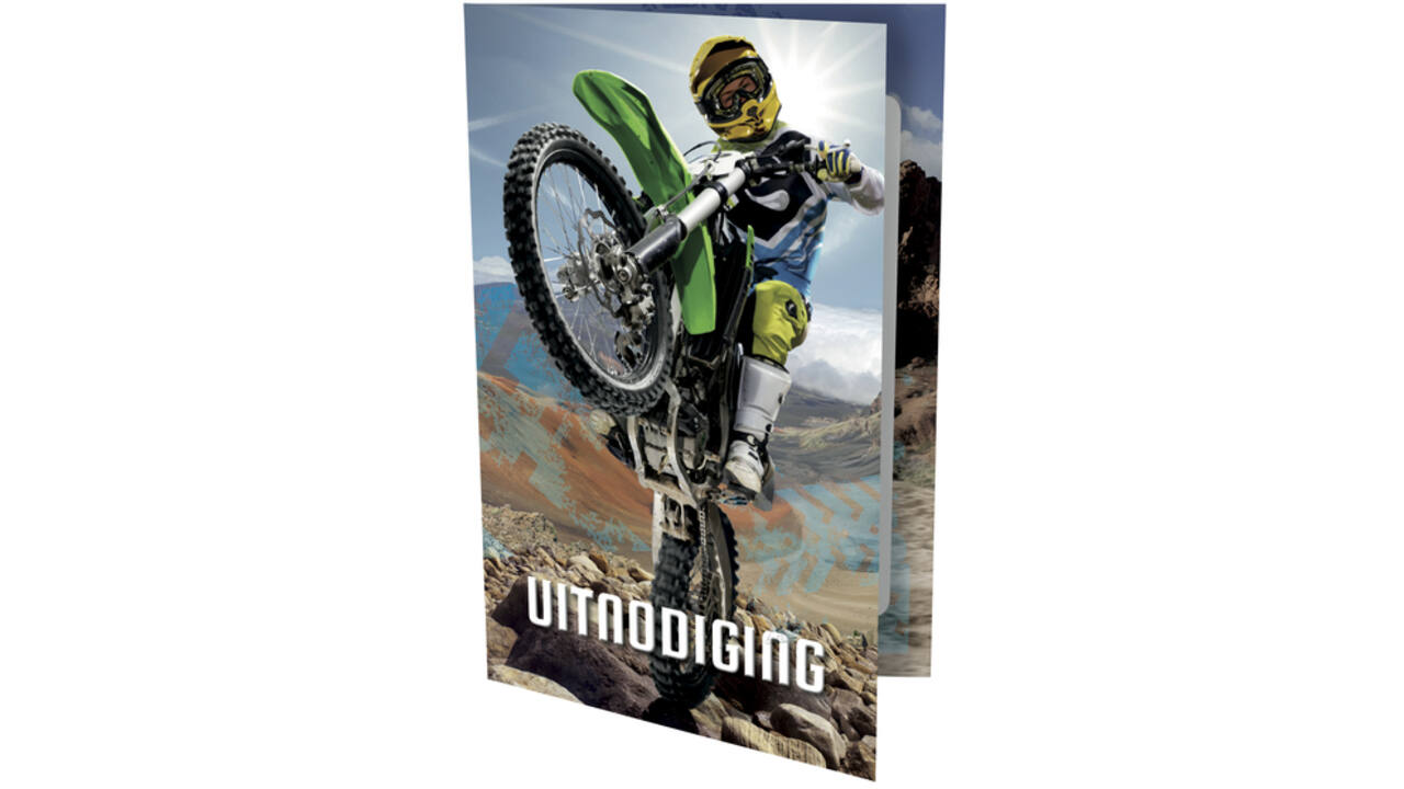 Uitnodiging Motorcross 9x14cm
