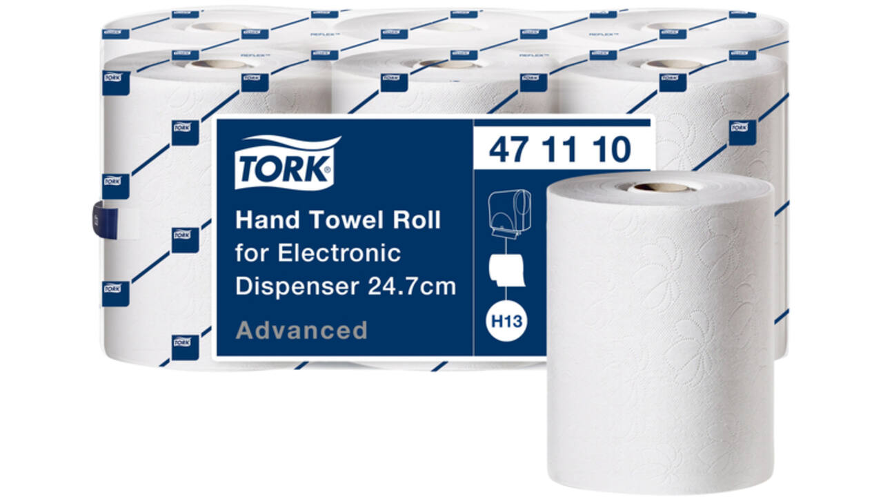 Handdoekrol Tork H13 advanced voor sensorsystemen 2-laags 143m wit 471110