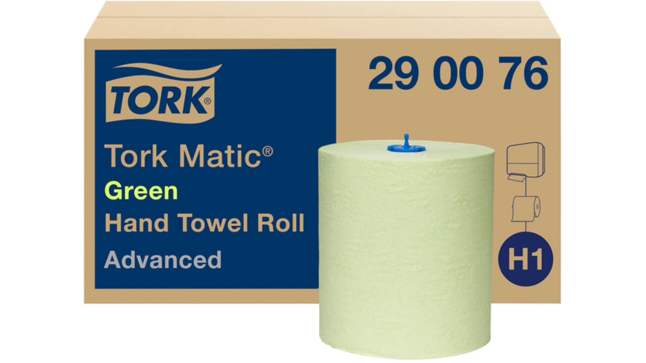 Handdoekrol Tork Matic H1 Advanced 2-laags 150m groen 290076