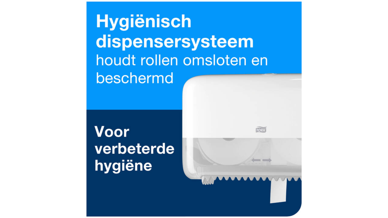 Toiletpapier Tork T7 hulsloos advanced mid-size 2-laags 900vel wit 472199