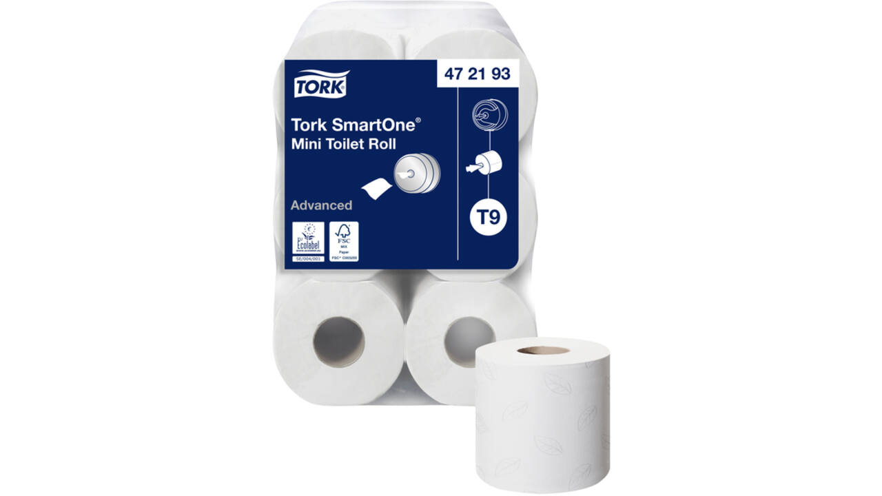 Toiletpapier Tork T9 Advanced SmartOne 2-laags 112m wit 472193