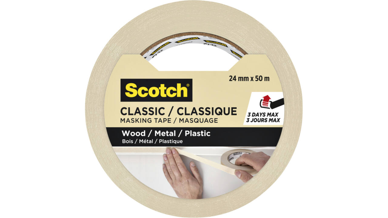 Afplaktape Scotch Classic 24mmx50m beige