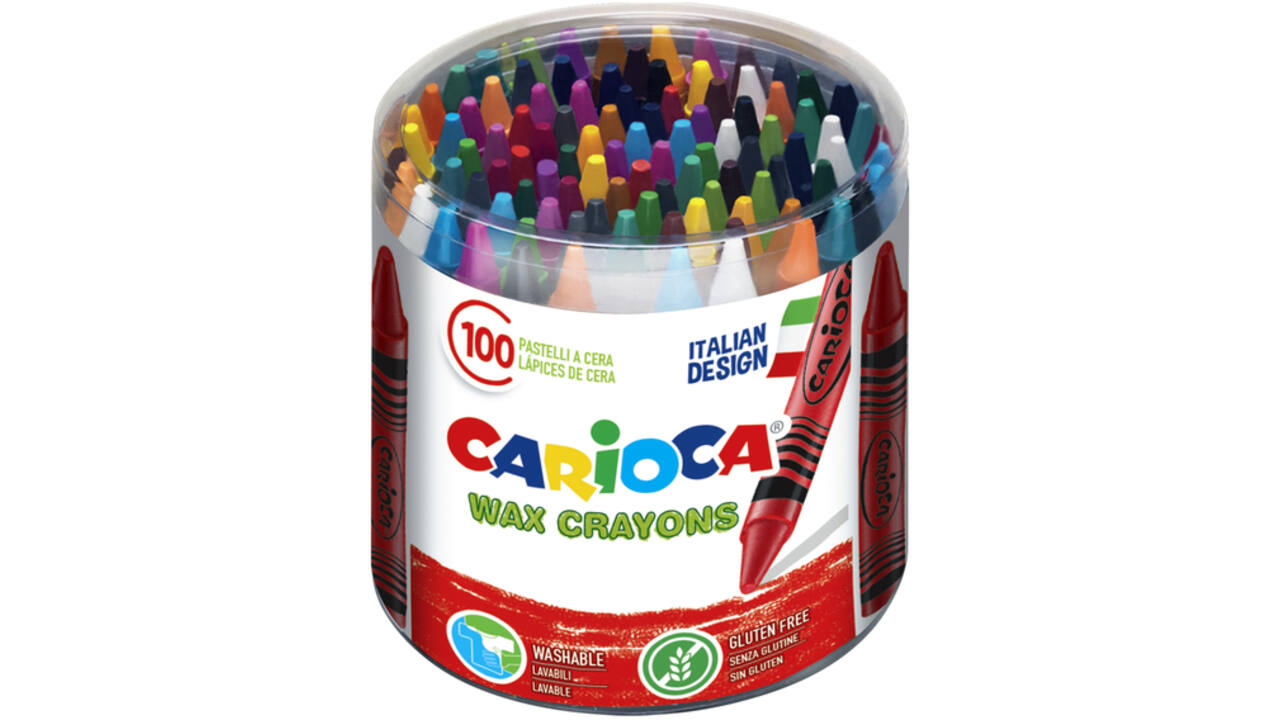 Waskrijt Carioca Maxi pot á 100 stuks assorti