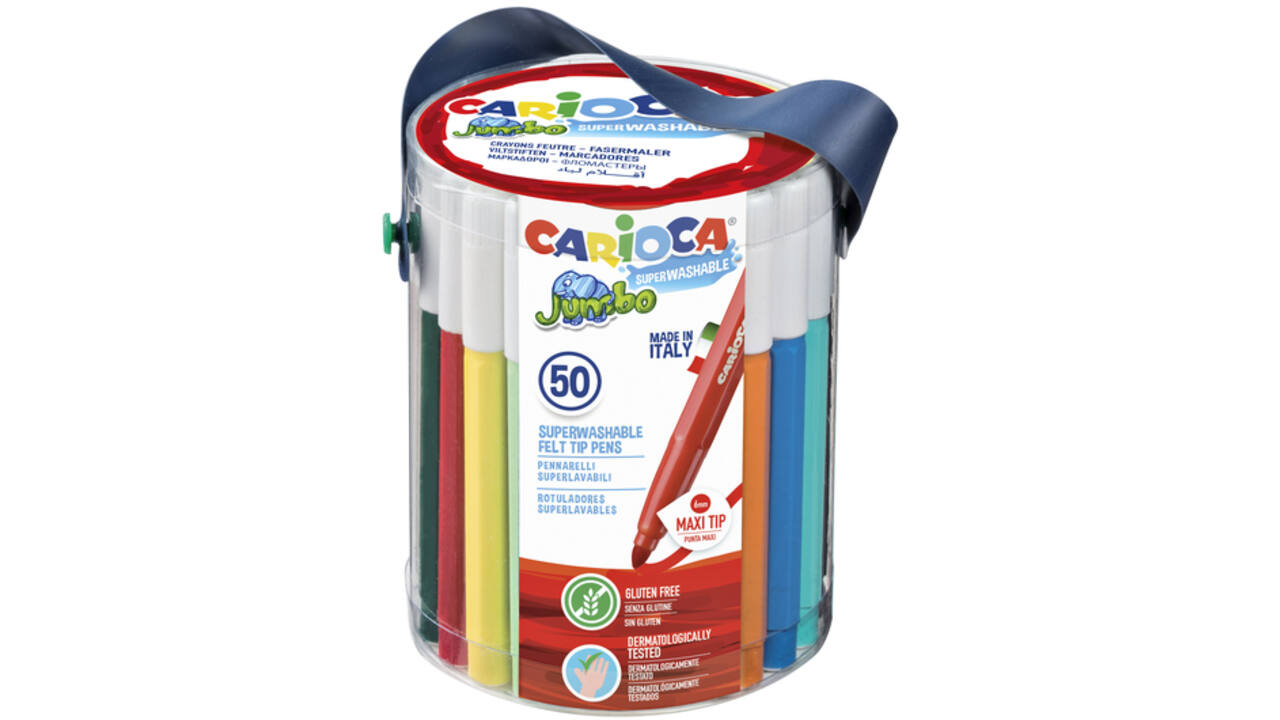 Viltstift Carioca Jumbo maxi assorti set à 50 stuks