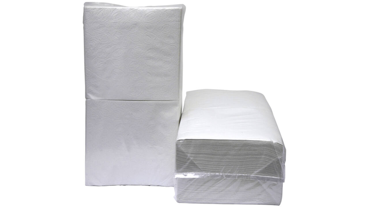 Servetten Blanco 1/4vouw 1-laags 4500 stuks