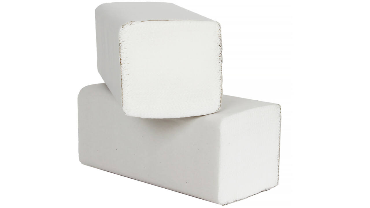 Handdoek Cleaninq H3 z-vouw 2-laags 240x210mm 20x160 vel wit