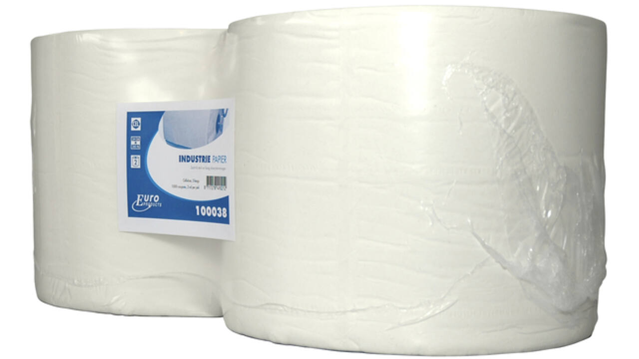 Poetspapier Euro Products M1-V1 2l 380m 1000vel wit 100038