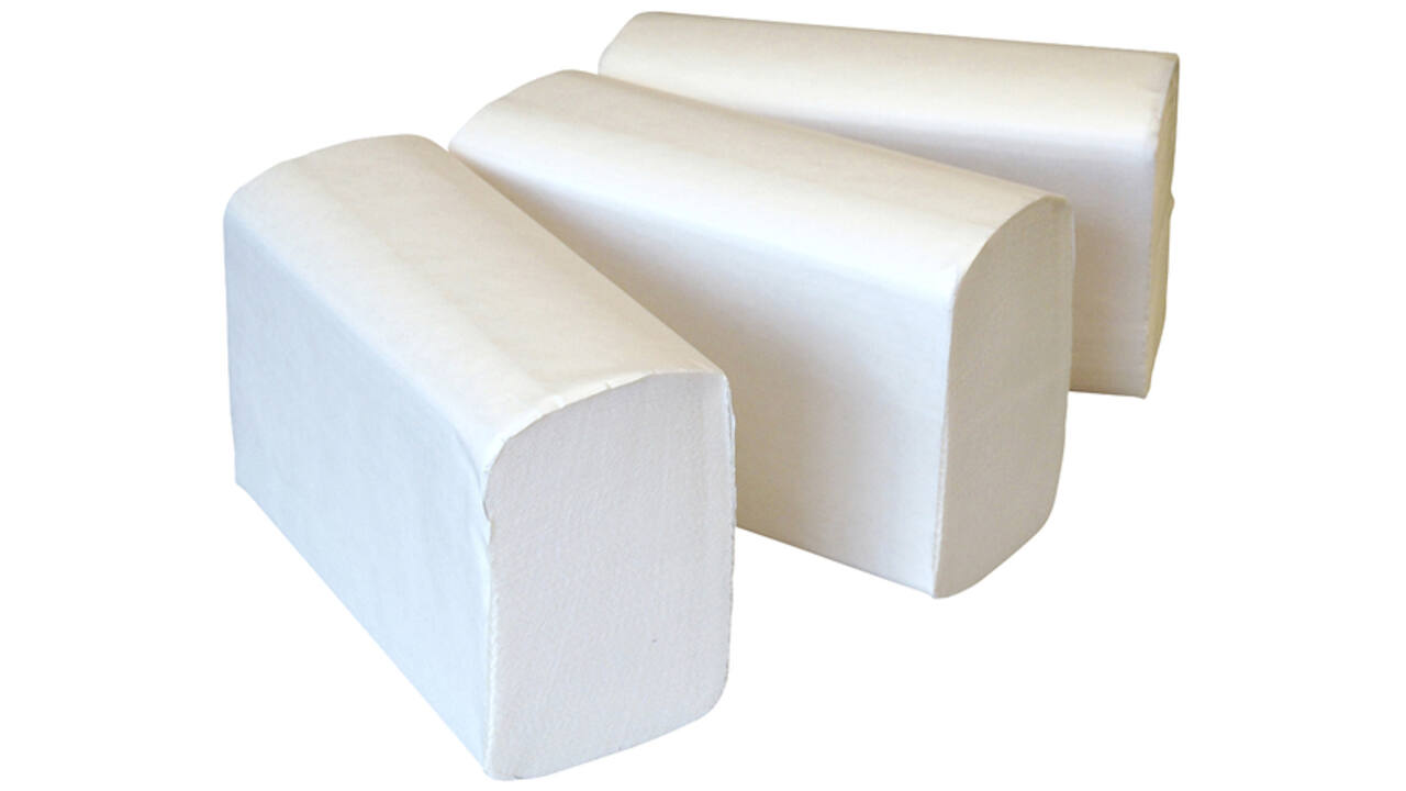 Handdoek Cleaninq H2 i-vouw 2-laags 203x320mm 25x120 vel wit