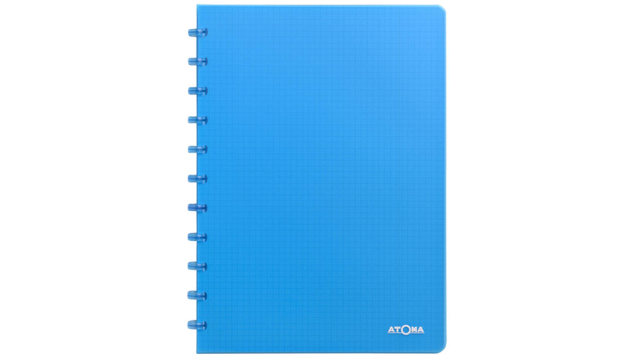 Schrift Atoma A4 ruit 5x5mm 144blz 90gr PP transparant assorti