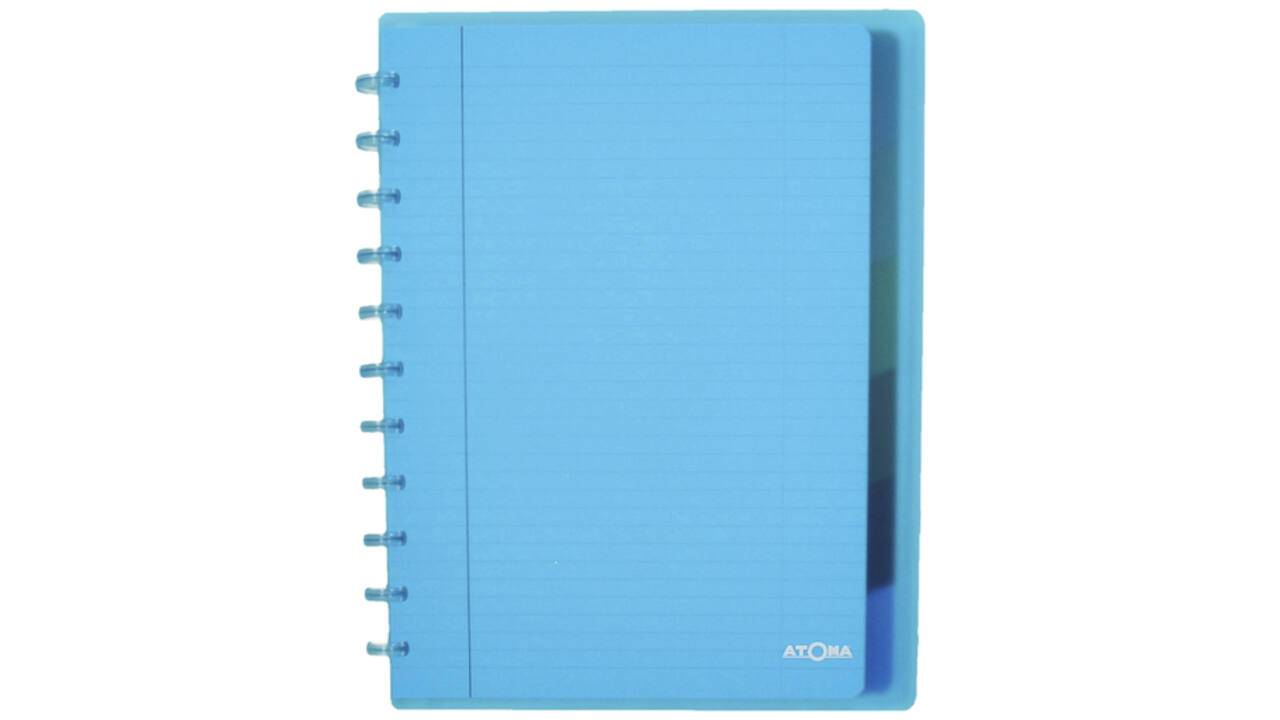 Schrift Atoma A4+ lijn 120blz 90gr PP transparant assorti