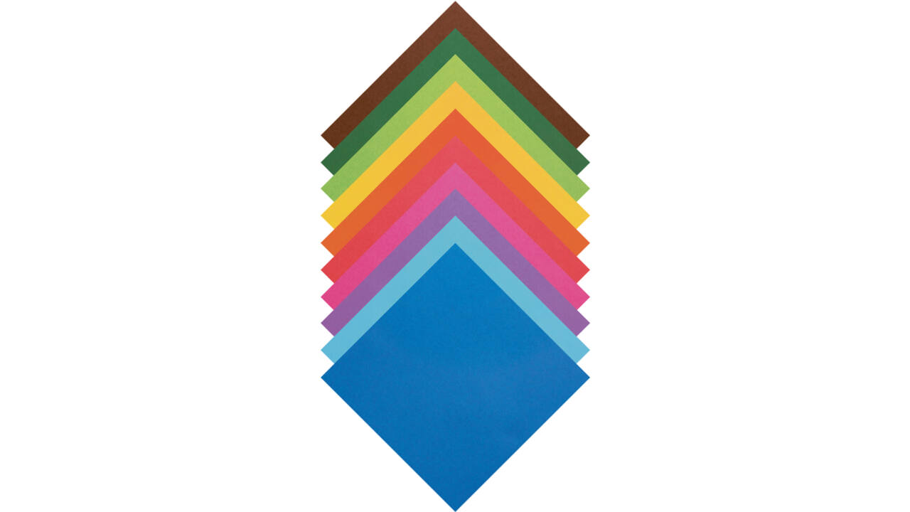 Origami papier Folia 70gr 10x10cm 100 vel assorti kleuren