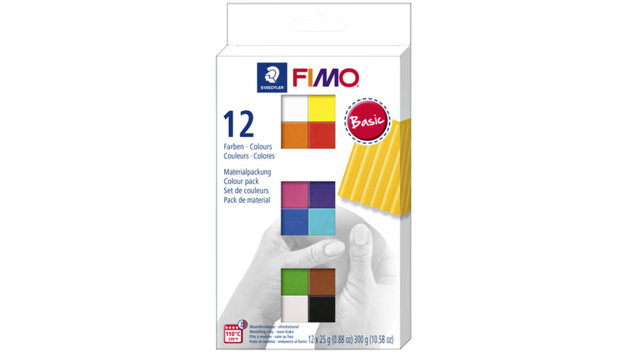 Klei Fimo soft colour pak à 12 basis kleuren